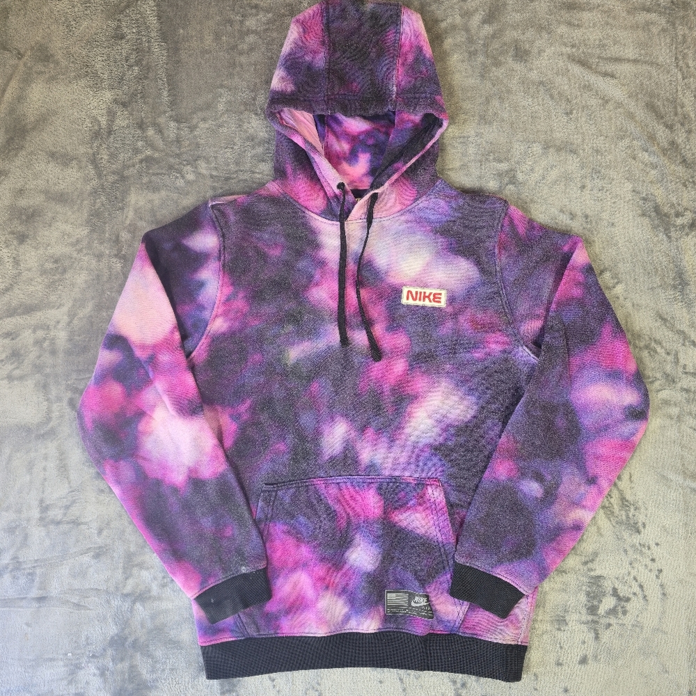 Nike Club X NASA Stargazer Galaxy Tie-Dye Hoodie Size Small Fits Med Air Purple